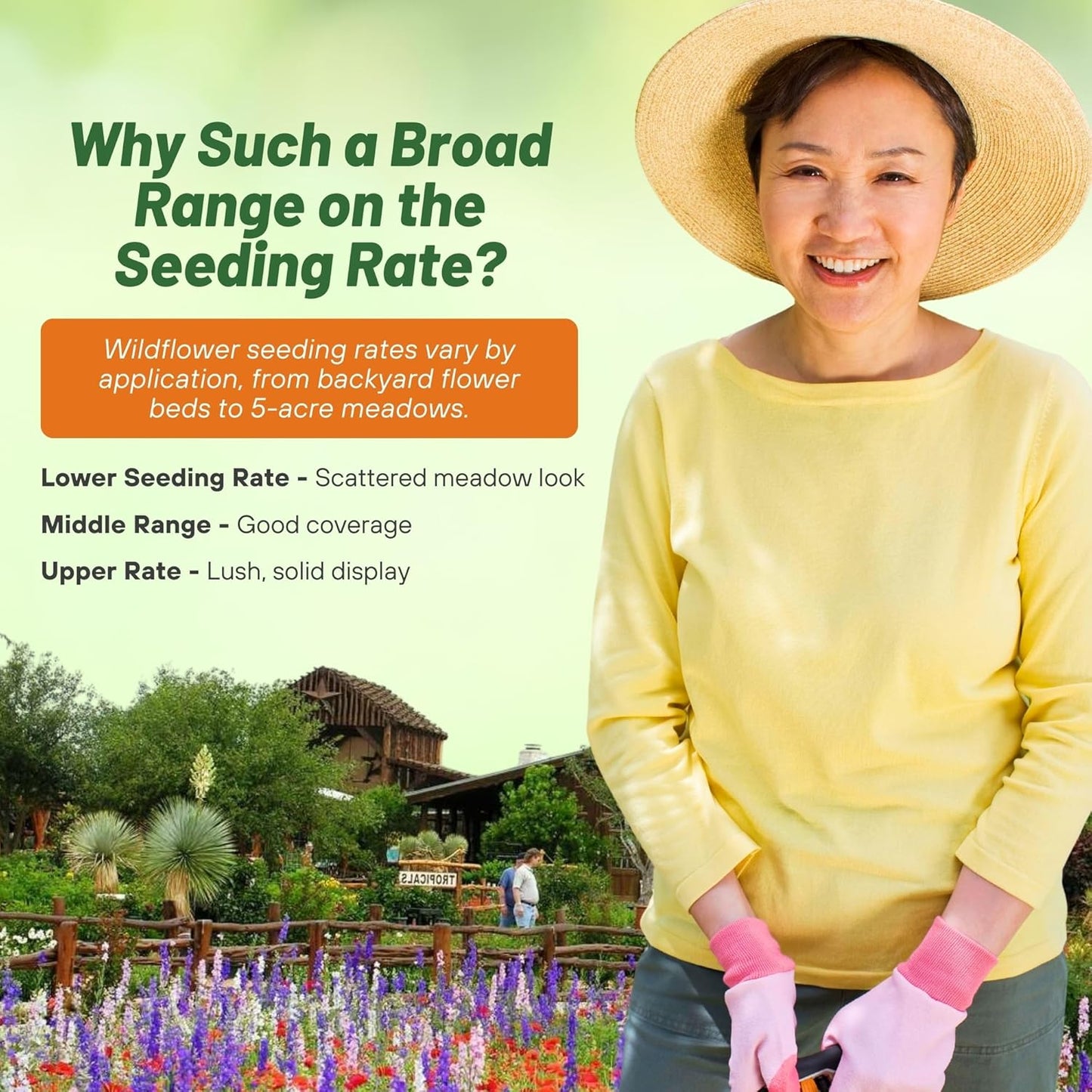 Outsidepride Texas & Oklahoma Wildflower Seed Mix - 5 lbs. Drought-Tolerant, Blend of Annual & Perennial Flower Seeds for Vibrant, Pollinator-Friendly Gardens, Thrives in Full Sun & Well-Drained Soil