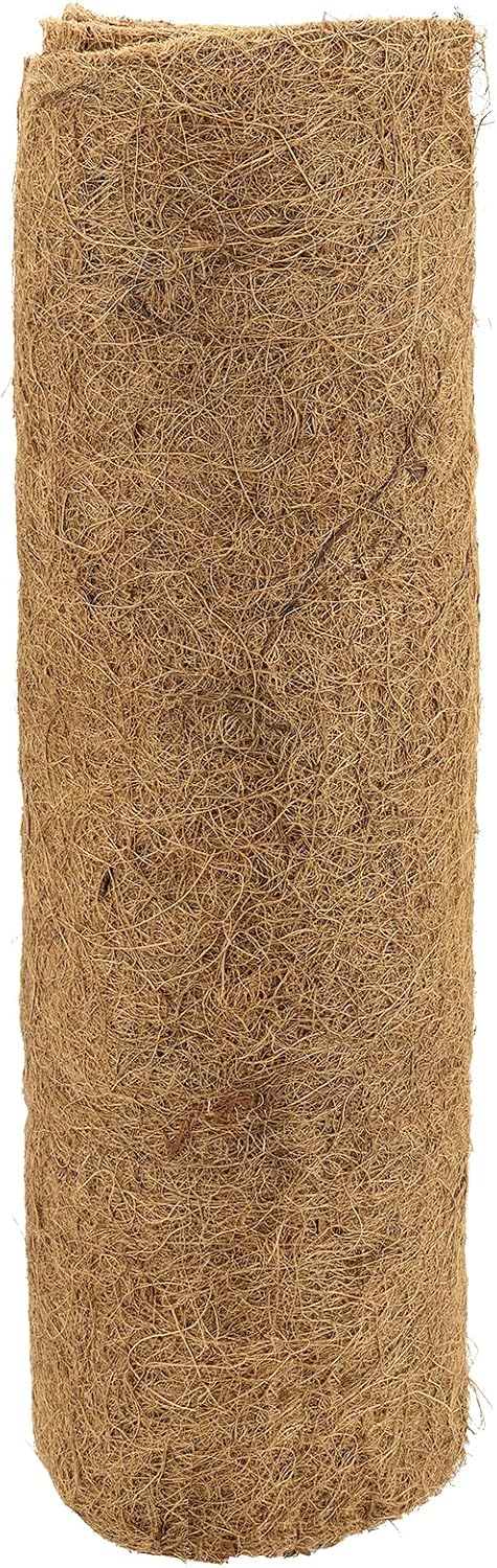 MOUYAT 24 x 79 Inch Large Coco Fiber Roll, Wall Basket Planter Liner Coconut Fiber Mat Coir Liner Sheet for Hanging Baskets, Flowerpot, Garden Decor, Brown