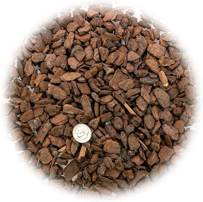 Premium Grade New Zealand Pinus Radiata Bark by Gardenera - Organic Hand Mixed New Zealand Pine Bark for Orchids - Medium Chips 9-12mm - 2 Quart
