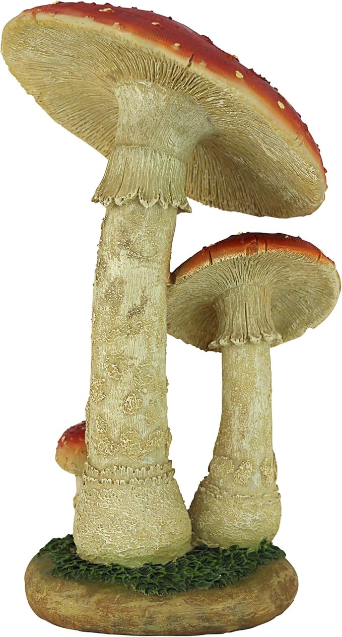 Design Toscano Mystic Forest Mushroom Statue: Red