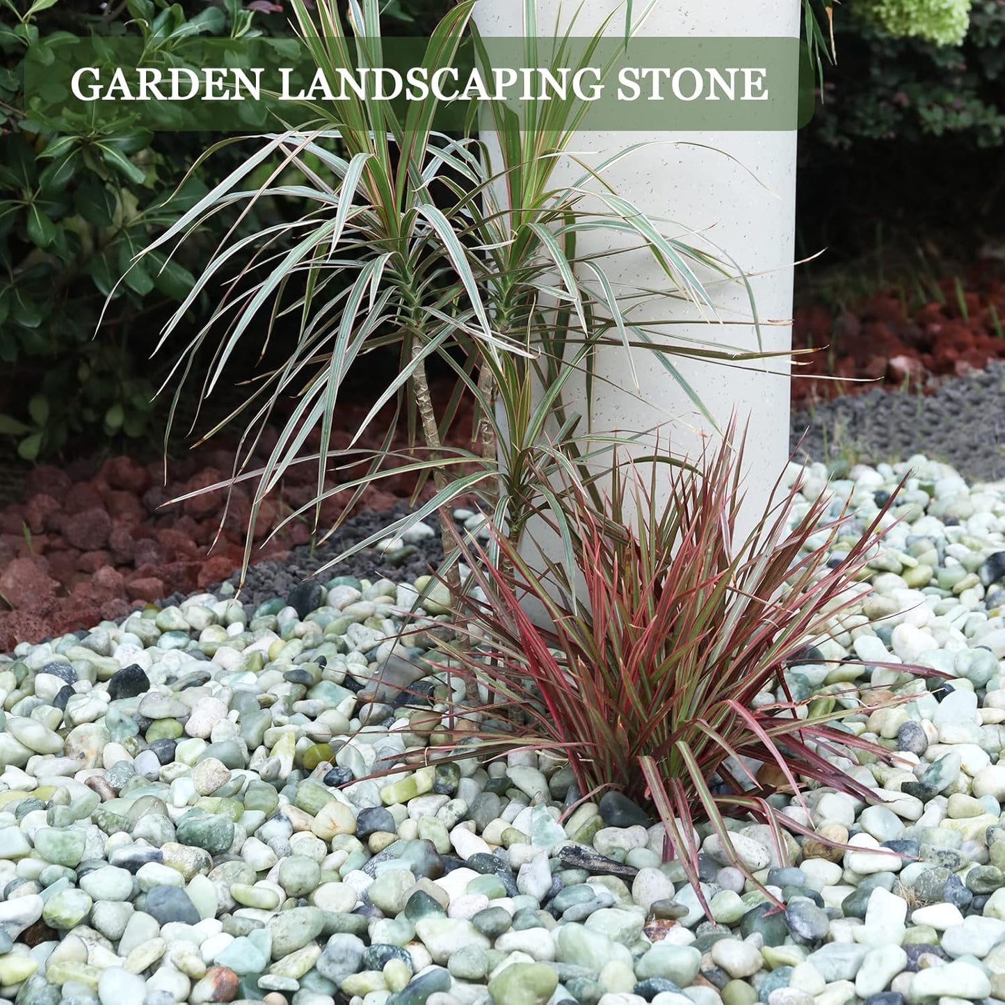 11lbs Natural River Rocks, Polished Pebbles for Plants Garden, 1-2 inch Decorative Jade Stones, Ideal for Fish Tank, Vases, Crafting, Home Decor and Garden Landscaping Rocks,Jade