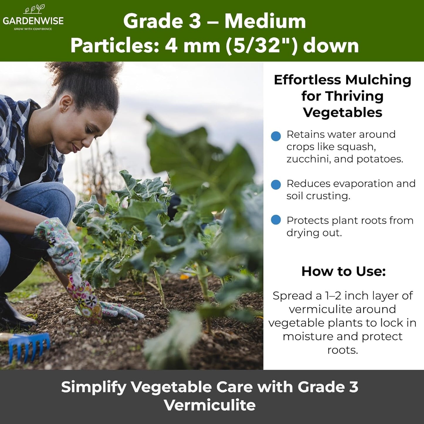 Organic Coarse Vermiculite for Indoor Gardening Plants and Mushrooms – Enhances Soil Aeration, Seed Germination, Rooting Cuttings – Small Packages and Bulk (Vermiculite Grade 3 – Medium, 30 quarts)