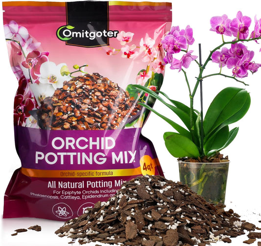 Organic Orchid Potting Mix 4qt, Mixture of Orchid Bark and Perlite, Specifically Formulated for Orchids