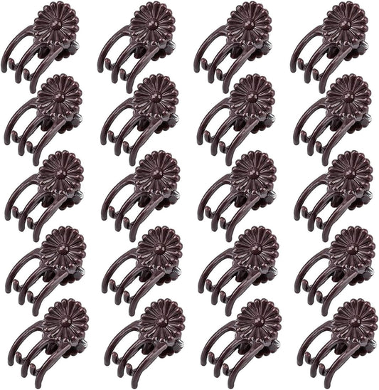 Plant Support Clips Reusable Garden Clips,100Pcs Medium Plant Clips,Tomato Support Clips,for Climbing Plants,Outdoor,Indoor Plants,Flowers,Stems,Vines Holding Clips (Brown)