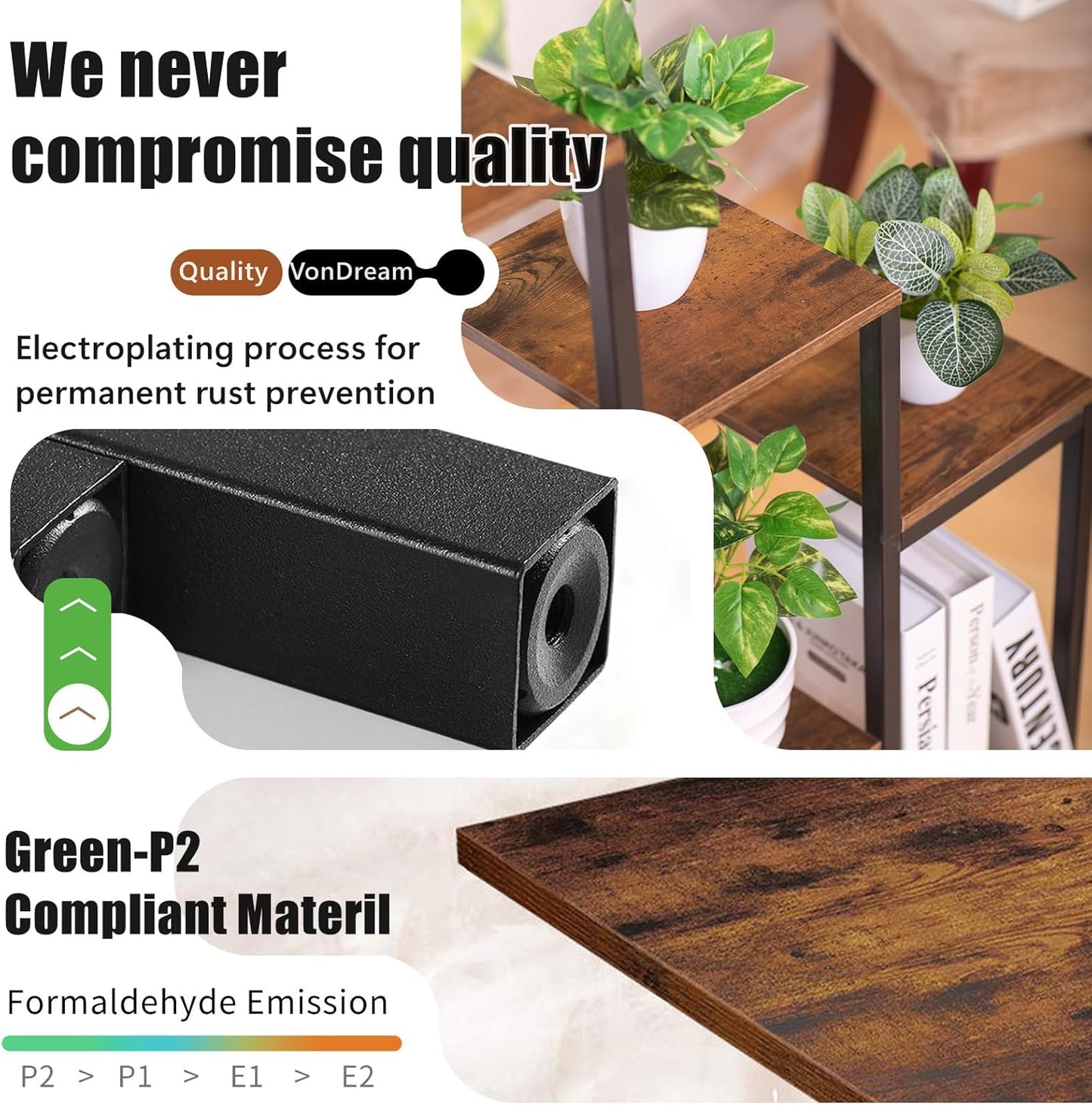 3 Tier-7 Potted Plant Stand Indoor, Plant Stands for Indoor Plants Multiple, Corner Plant Shelf for Living Room, Tiered Plant Holder, Metal Plant Table