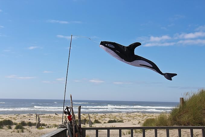 In the Breeze 4878 — 3-Section Heavy Duty 10 Foot Pole - Swiveling Eyelet at Top with Detachable Swiveling Arm - Heavy Duty Ground Stake Included