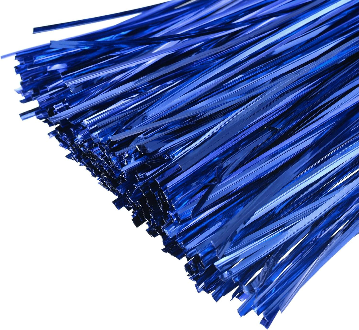 MECCANIXITY Foil Twist Ties 6" 15cm Metallic Plastic Closure Tie for Tying Bread, Candy, Cookies, Gift Bags Arts Crafts Ties Blue Pack of 750