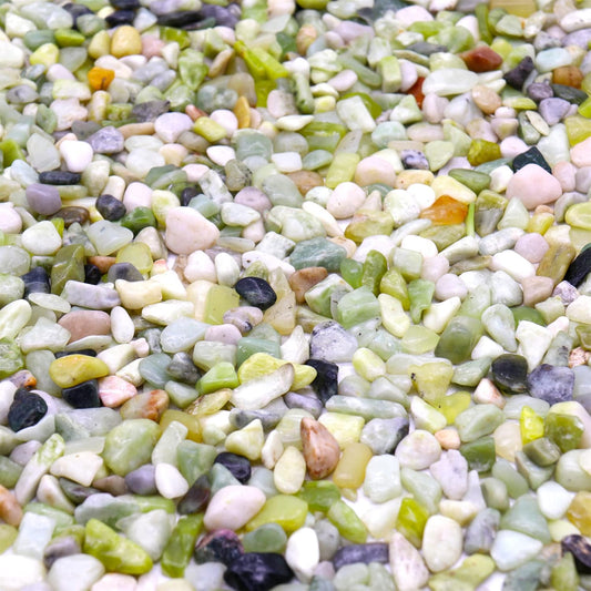 Rocks for Plants. Green Jade Decorative Polished Pebbles. 3/8 Inch – 10 lbs for Plants, Garden, Landscaping, Crafting, Succulents, pots (XSM (0.375 Inch), Green Jade - Polished, 10)