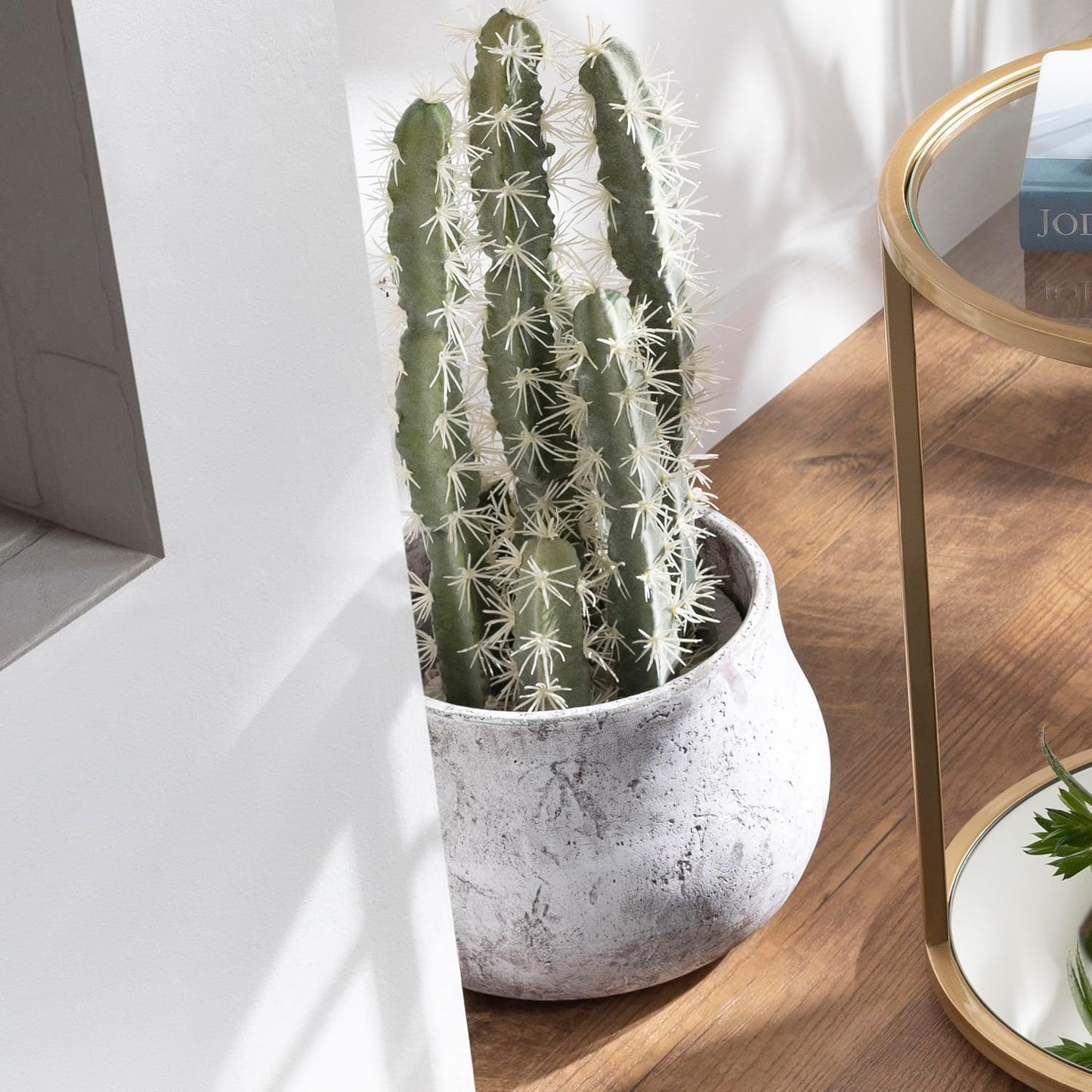 Mark&Day Planters, Zlataritsa Traditional Taupe Planter, Decorative Home Decor Accents for Living Room Bedroom Kitchen Office (8" H x 12" W x 12" D)