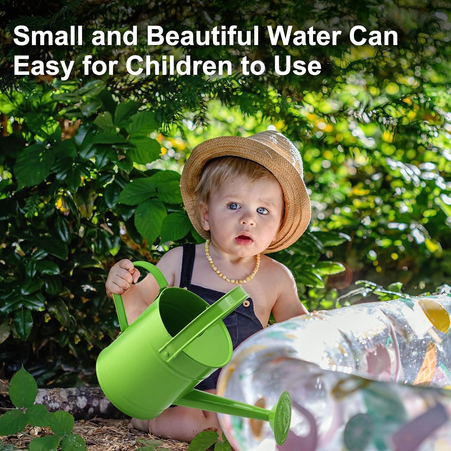 Finderomend Watering Can, Metal Watering Can 1.5L/51oz, Iron Art for Watering Bucket Home Office Small Portable Indoor Watering Equipment (Green)