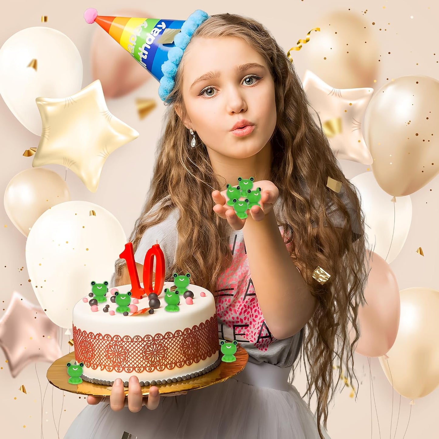 50 PCS Mini Frogs Garden Decor Tiny Plastic Frogs Miniature Resin Frog Figurines for Fairy Garden Miniature Moss Landscape Decoration (0.47 x 0.59 inches)