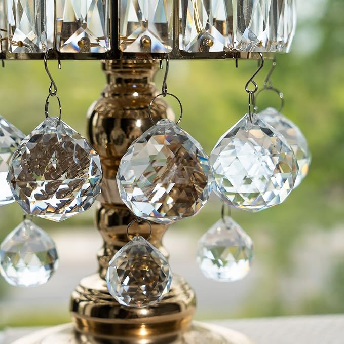 Crystalsuncatcher Clear Crystal Ball Prism Suncatcher Rainbow Maker Hanging Crystals Prisms for Windows, for Feng Shui, for Gift(30mm/1.18" 15pack)