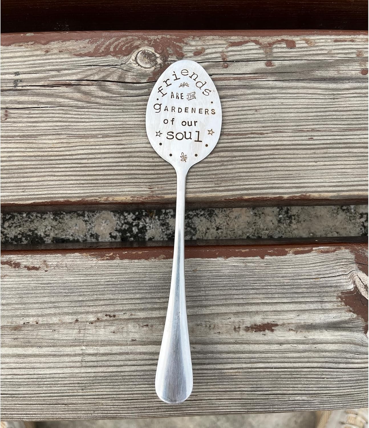 Garden Plant Marker Friendship Gift for Women Gardeners, Plant Stake Label Sign Tag Gardening Gifts for Woman Plant Lovers, Metal Garden Decoration (Gardener of Our Soul)