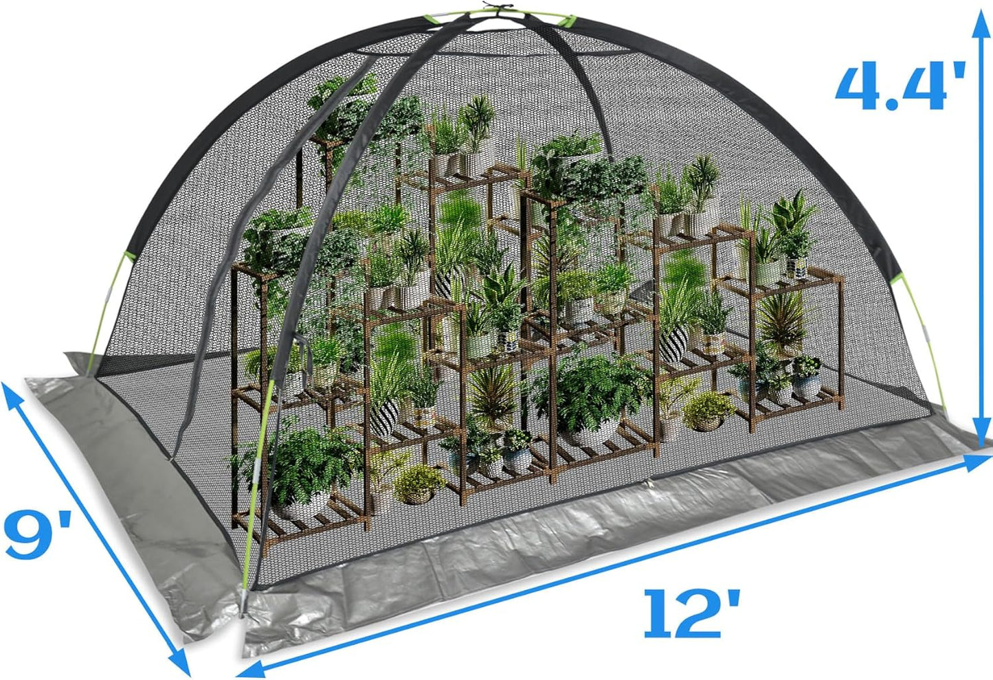 Crop Cages for Garden 12X9X4.4FT - Reusable Mesh Plant Cover for Outdoor Raised Garden Bed Protection Sun Shade & Bird Netting for Fruits/Vegetables and Bushes