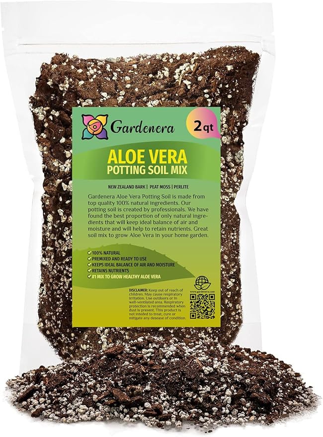 Premium Aloe Vera Potting Soil Mix - (2 Quart Bag)