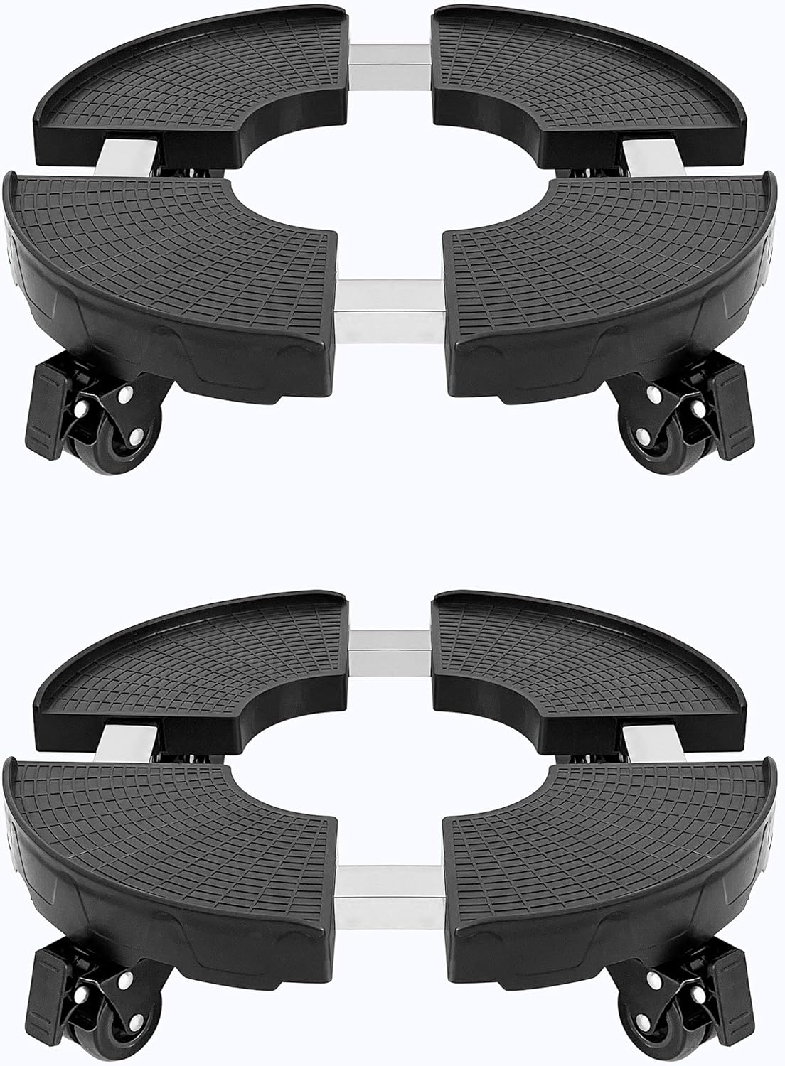 CASIMR Plant Stand with Wheels, 2 Pack Adjustable 15-20" Heavy Duty Plant Caddy with Casters, Indoor Outdoor Large Potted Planter Cart Dolly, Rolling Plant Stand for Flower Pot, 440lb Capacity