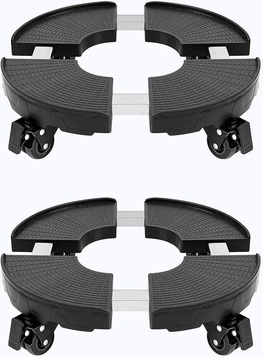 CASIMR Plant Stand with Wheels, 2 Pack Adjustable 15-20" Heavy Duty Plant Caddy with Casters, Indoor Outdoor Large Potted Planter Cart Dolly, Rolling Plant Stand for Flower Pot, 440lb Capacity