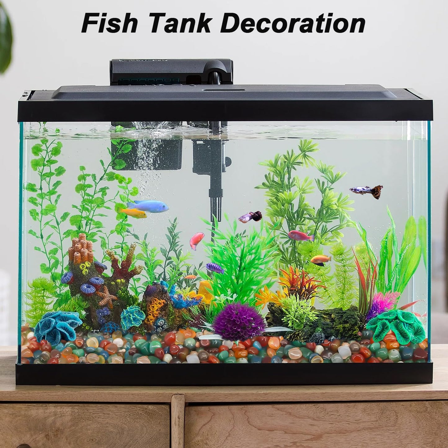 Vase Filler,Landscaping Pebbles, River Rocks Decorative Ornamental Pebbles, DIY Smoothed Rocks for Potted Plant Resin Art Vase Fillers Aquarium Gravel Rocks (Colorful, 5 Pounds)