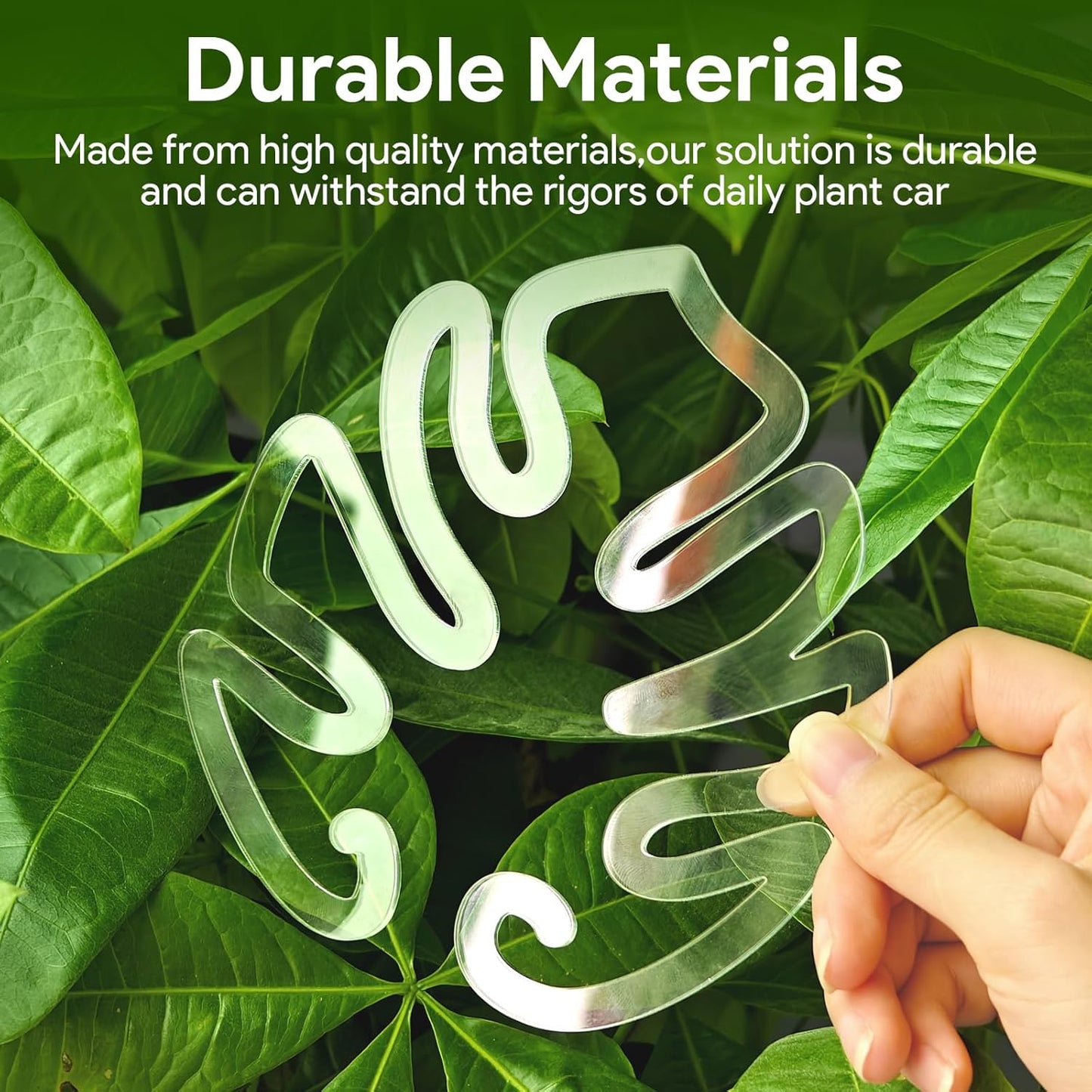 2 Pack Plant Stem Support,Plant Stem Holder, Plastic Monstera Plant Support, Climbing Houseplant Stem Supports Stakes