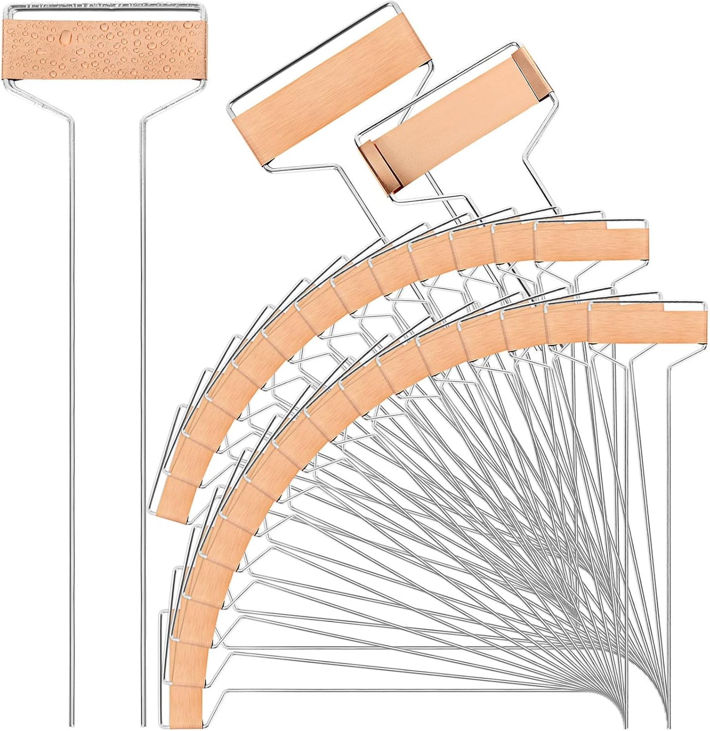 40Pack 10Inch Metal Plant Labels, Garden Plant Tags, Copper Garden Planting Markers for Seed Potted Herbs Flowers Vegetables (30 x 6.5 cm) - Weatherproof