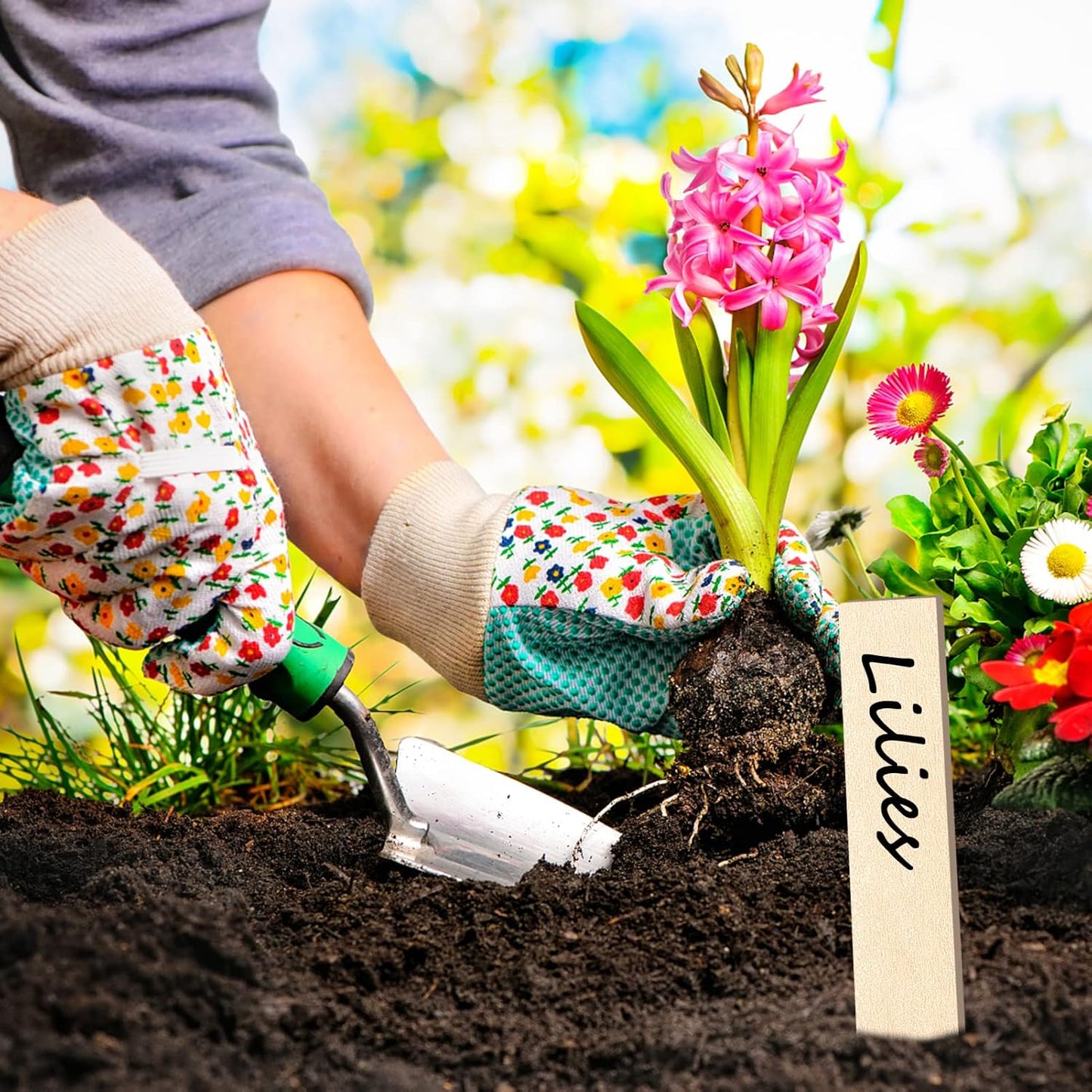 Zkptops 100Pcs Wooden Plant Labels Plant Tags 6 Inch Garden Plants Markers Waterproof Seed Labels Markers Sticks Outdoor Garden Label Stakes Sign Wooden Plants Name Tags for Seedling Vegetables Flower