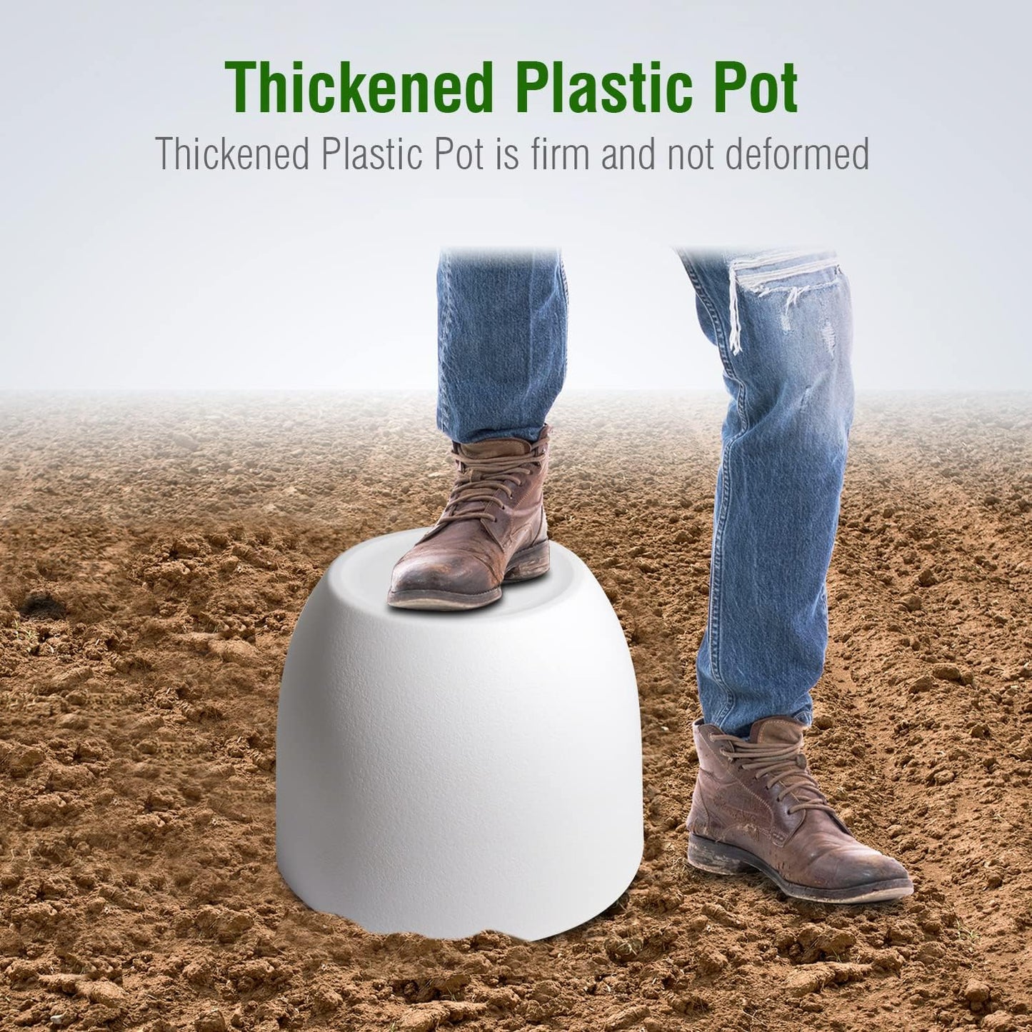 Modern Plant Pots Set, 9/8/7.5 inch Plastic Planters for Indoor Plants, Stylish Flower Pots with Drainage Holes and Saucers for House Plants and Flowers, White