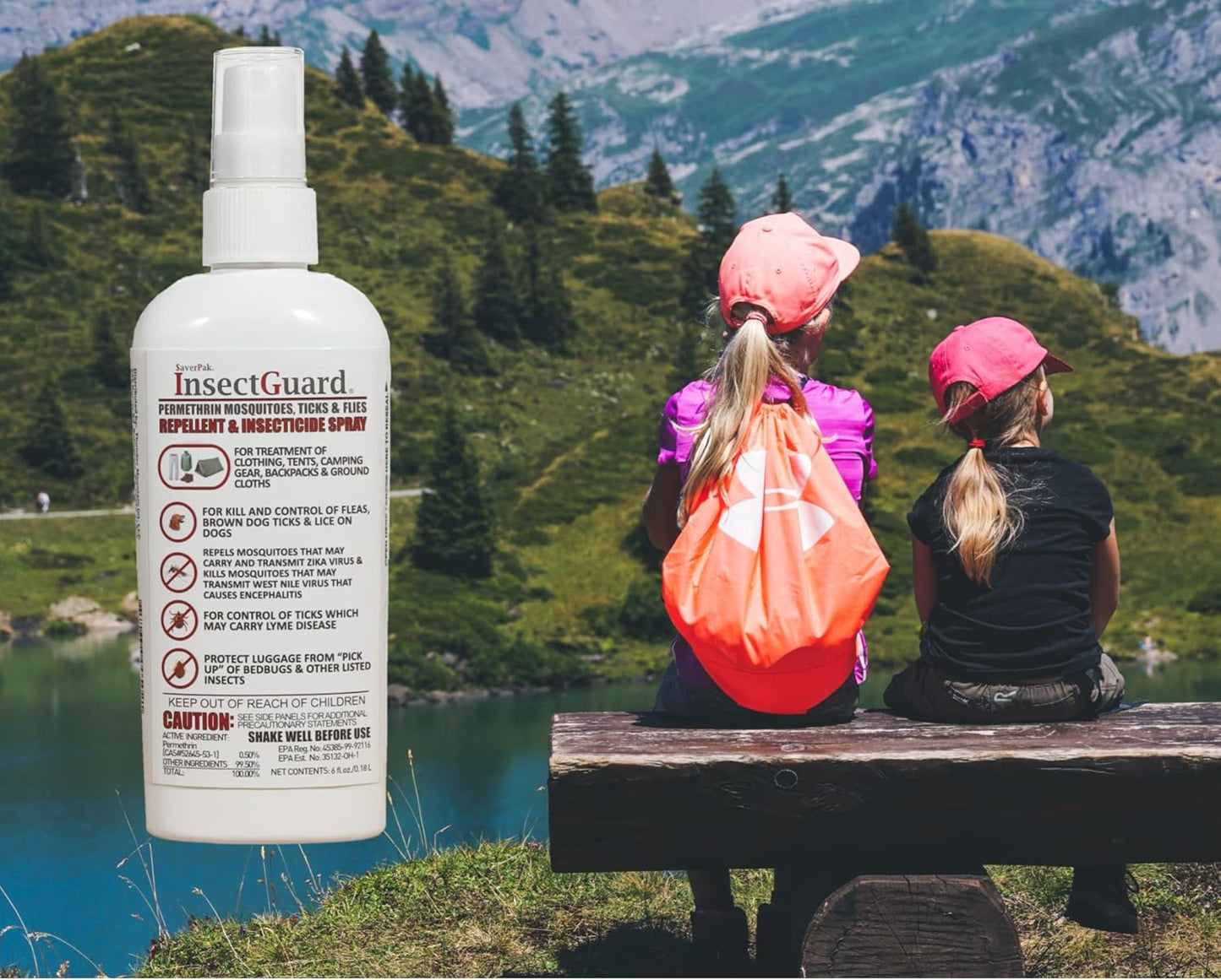 InsectGuard Permethrin Mosquitoes, Ticks and Flies Repellent & Insecticide Spray Quart (32oz) 6 Pack - Case Pack