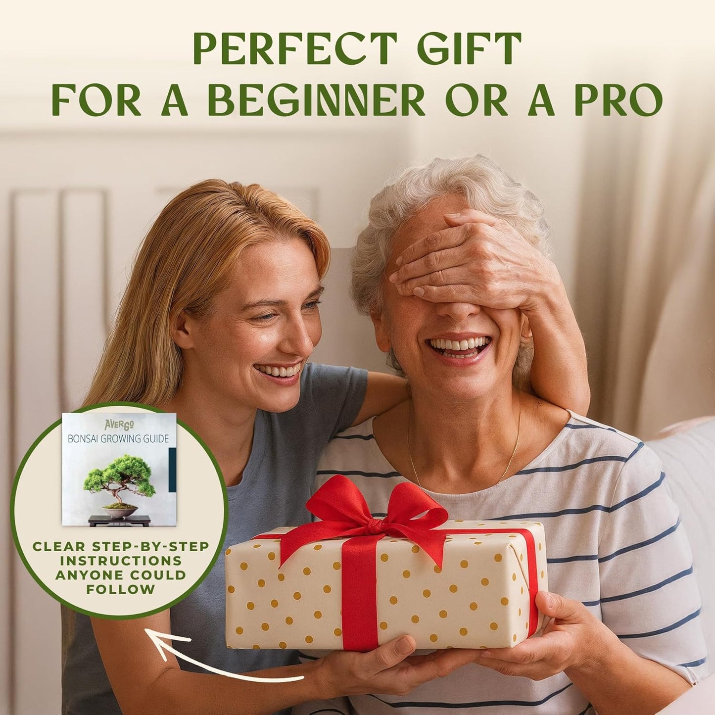 Bonsai Tree Kit for Beginners – 5X Unique Japanese Bonzai Trees | Complete Indoor Starter Kit for Growing Bonsai Plants with Tools & Planters – Gardening Gifts for Women & Men