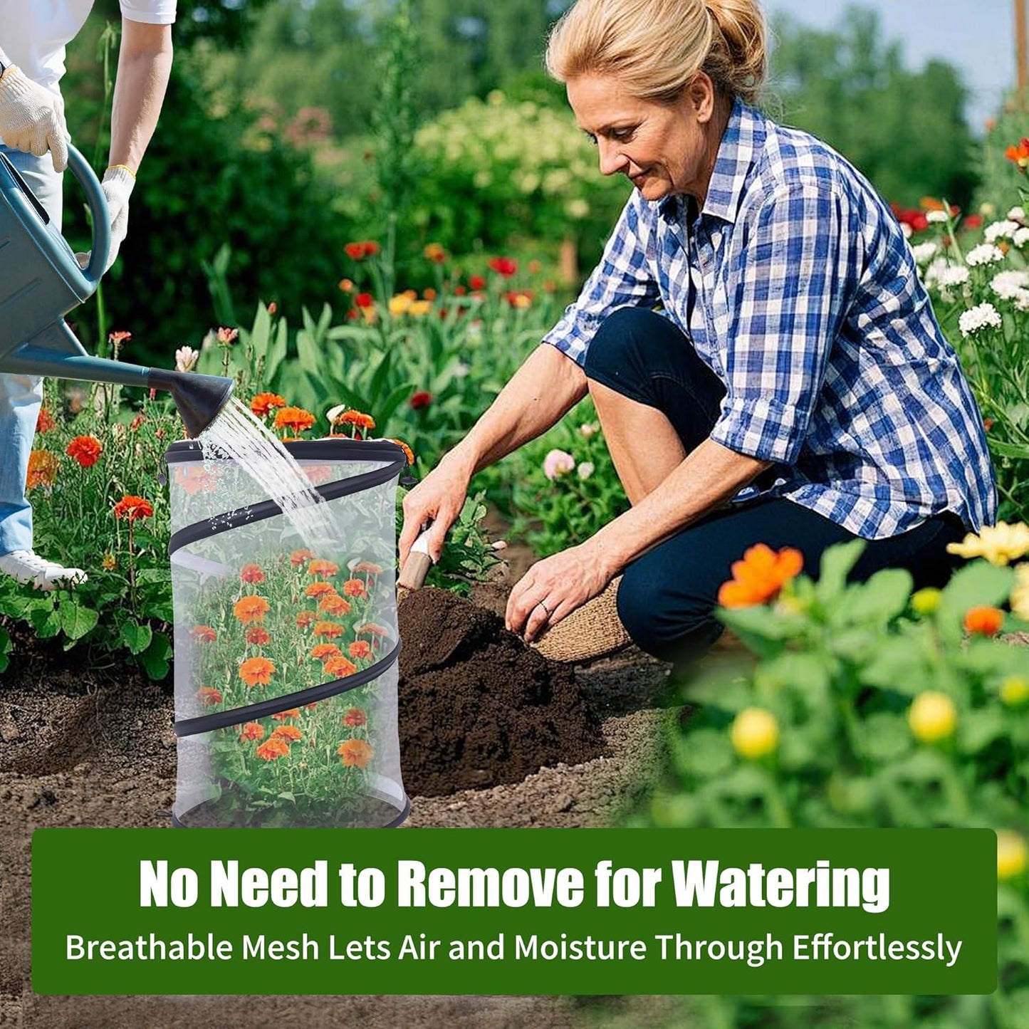 Plant Covers from Animals 20" H X 13" D, 4 PCS Garden Covers Cloches to Keep Animals Out for Outdoor Plants Protectors