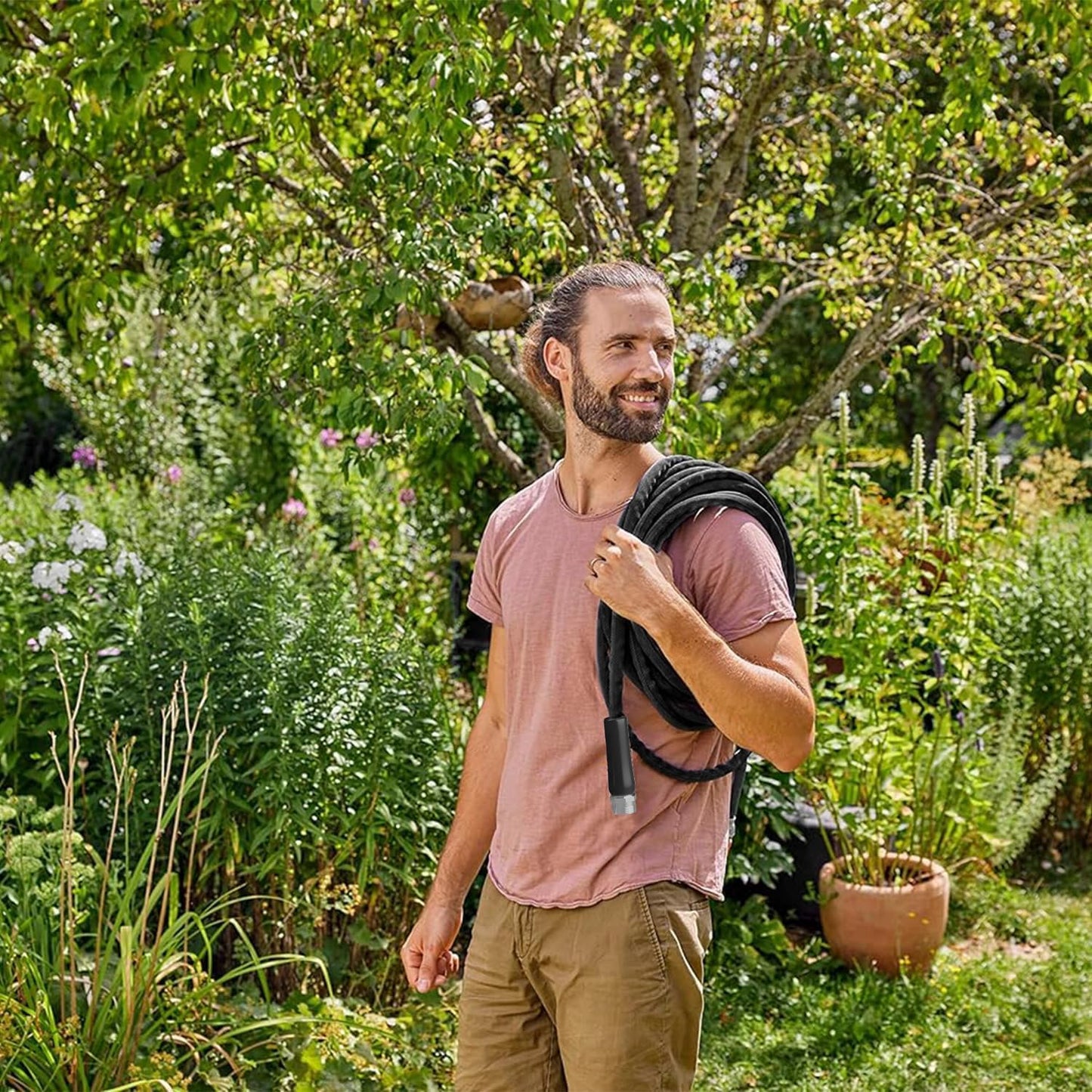 Garden Hose, Lightweight, Ultra Flexible, Durable, Kink-Free Garden Hose, RV, Marine and Camper Hose (50 FT)