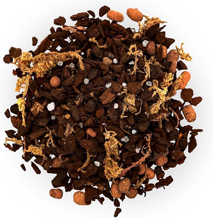 Organic Premium Orchid Soil Mix by Gardenera - Hand Mixed Classic Sphagnum Moss Potting Soil Mix - for Phalaenopsis Orchid - 2 Quart - Made in USA