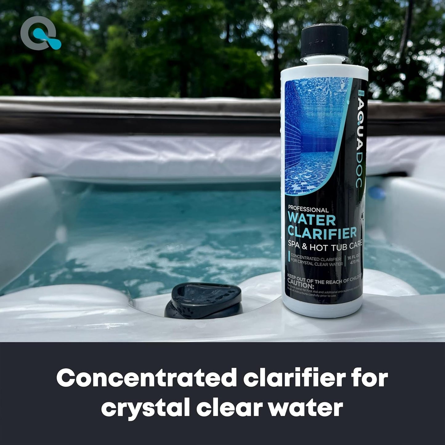 Spa Clarifier & Hot Tub Clarifier for Fast Acting Cloudy Water Treatment, The Spa Clarifier Hot Tub Owners Love, Use Our Hot Tub Water Clarifier to Keep Your Spa Clear & Balanced - MAV AquaDoc 16oz