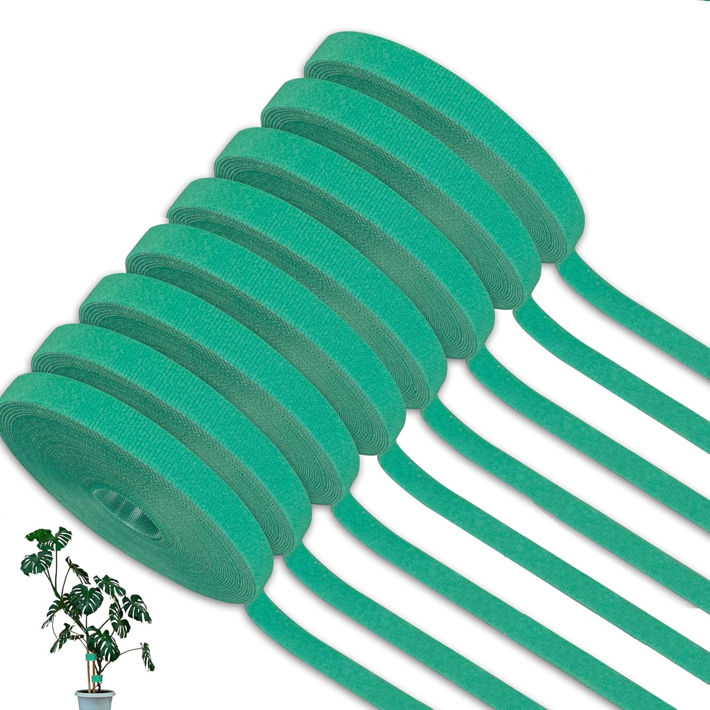 Garden Tie Green Tape - 1/2" 264ft Garden Plant Ties - Plant Twist Tie for Plant Gardening, Home, Office (8 Pack)