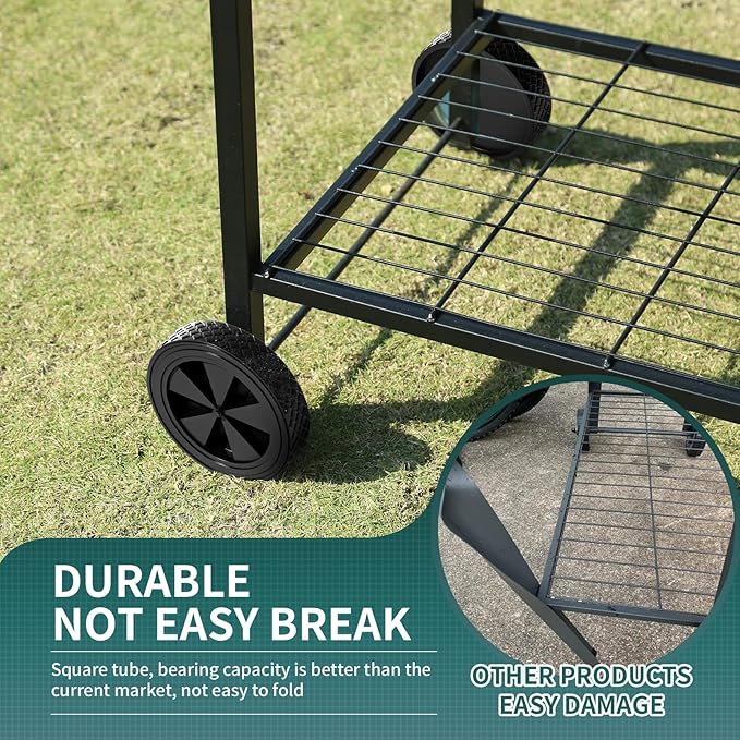 MIXC 50 * 26 * 31 Large Metal Raised Garden Beds with Legs, Elevated Planter Boxes Outdoor Raised for Gardening, Bigger Planter Box for Vegetable Flower Herb