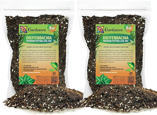 Premium DIEFFENBACHIA Potting Soil Mix - Ideal for Growing Robust and Healthy Dieffenbachia - 10 Quart