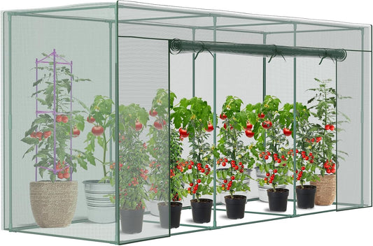 Crop Cages for Garden Plant, 11.8x3.9x6 Ft Plant Protection Tent with Zippered Door, Raised Bed Cover, Garden Bed Cover with Frame, Wind-Resistant Plant Cages for Outdoor Plants Vegetable Flower