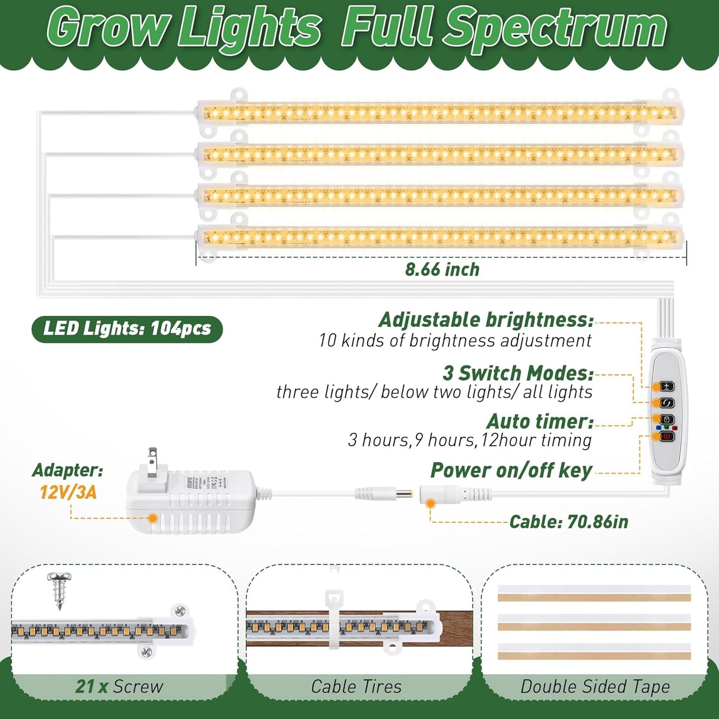 Dreyoo Plant Stand with Grow Light Indoor, 5 Tier 5 Potted Sturdy Metal Plant Shelf, Multiple Holder Tall Ladder for Display Flower Corner Living Room Office(Black, Brown)