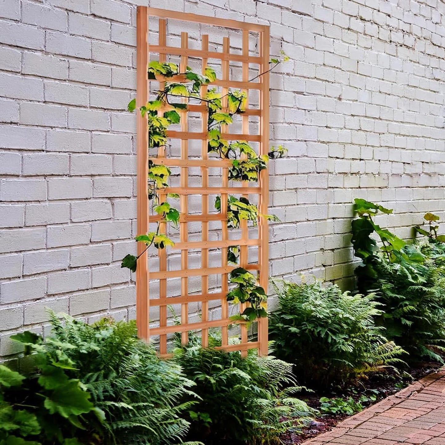 All Things Cedar 33" x 84" Outdoor Single Trellis Handcrafted for Climbing Plants