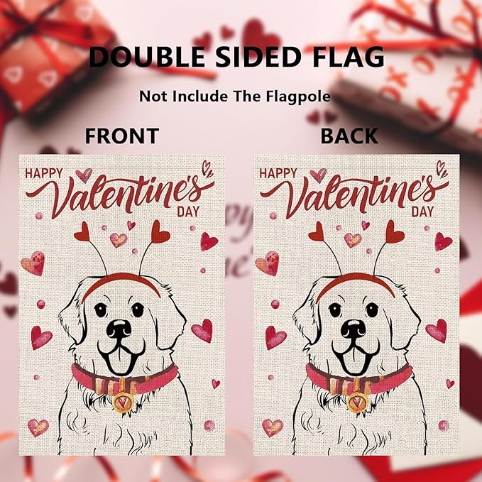 Seasonal Garden Flags Great Pyrenees Double Sided Flags Set of 11 Holiday Farmhouse Indoor Outdoor Yard Lawn Christmas Gifts Decorations 12.5x18 Inch