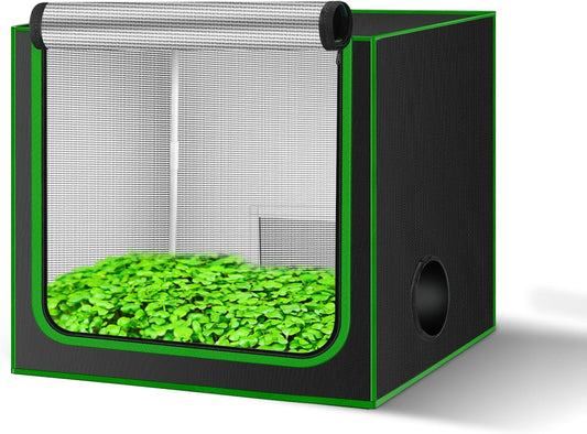 MELONFARM Small Grow Tent for Aerogarden，24”x16”x20” ，Hydroponics Growing System ，Highly Reflective 600D Diamond Mylar Canvas with Ventilation window and Floor Tray for Hydroponic Indoor Plant Growing