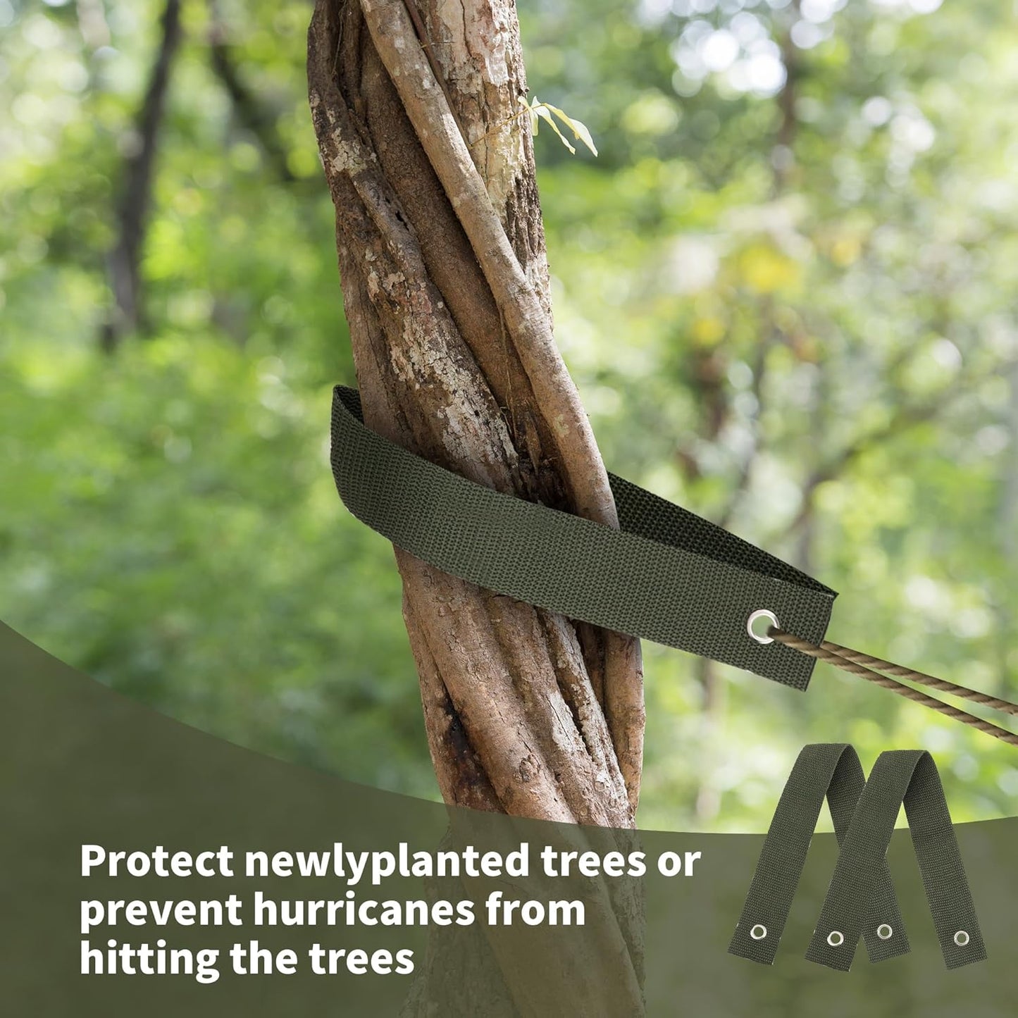 48 Pieces Tree Straps for Staking, 15.74 Inches Tree Support Straps with Grommet Heavy Duty Tree and Plant Supports Stakes for Straightening