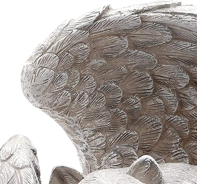 Sleeping Cat Within Angel Wings 8.5 x 5.5 Resin Stone Pet Memorial Figurine, Concrete Grey