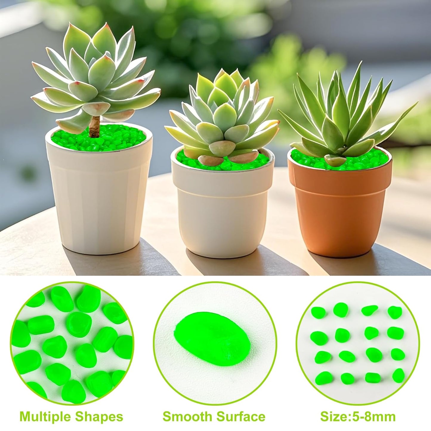 200pc Green Glow in The Dark Stones Green Pebbles Glow Fish Tank Rocks Luminous Pebbles for Outdoor Decor Garden Luminous Stone Glow Stones for Yard Walkway Pathway Aquarium,Blue