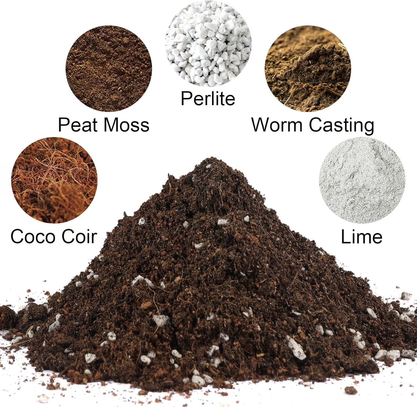 Potting Soil Mix 2qt for Indoor Plants, Organic Houseplant Soil Well Draining Dirt Ready to Use, Fit for House Plant Like Pothos, Philodendron, Monstera, African Violet