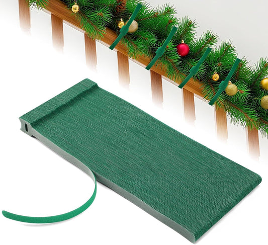 100 Pcs Christmas Garland Ties 12Inch Adjustable Holiday Garland Twist Ties for Holiday Christmas Halloween Tree Wreath Party Yard Wall Doorway Reusable Nylon Garden Cable Straps Decoration(Green)