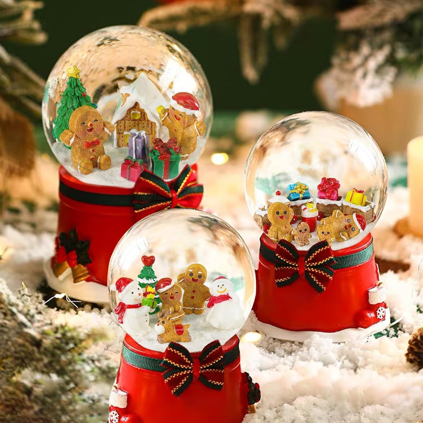 30 Pcs Mini Christmas Figurines Christmas Miniature Gingerbread Man for Fairy Garden and Snow Globes Christmas Decor