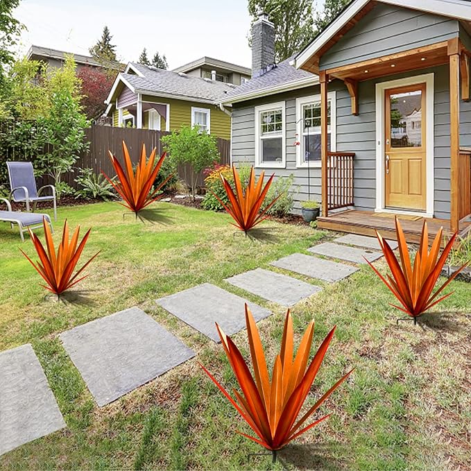 Homight Metal Tequila Country Sculpture DIY Tequila Plant Home Decor Country Tequila Garden Ornament Indoor Outdoor Statue Patio Lawn Patio Stake Decoration Gift to The Garden