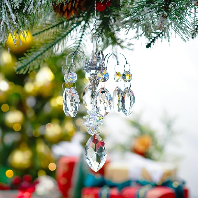 H&D HYALINE & DORA Crystals Horse Eye Prisms Suncatcher Hanging Ornament Rainbow Maker Hanger for Home,Garden Decoration