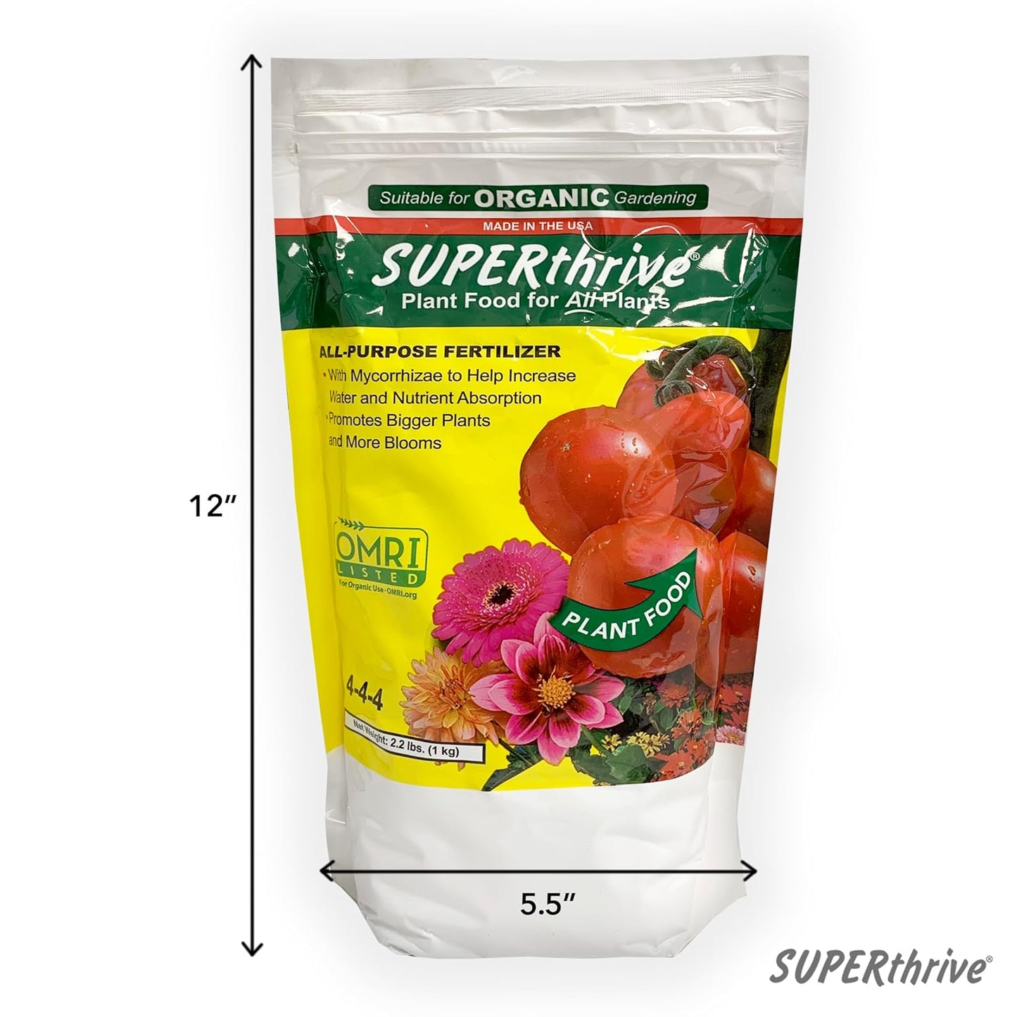 SUPERthrive Plant Vitamin Solution 4 oz. + Organic 4-4-4 All-Purpose Fertilizer Set, 2 Pack