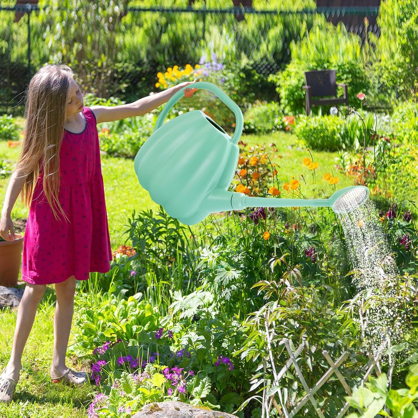 2.5 Gallon Watering Can for Outdoor Plants Bottle for Watering Indoor Outdoor Plants,Modern Plant Watering Can Large Long Spout with Sprinkler Head